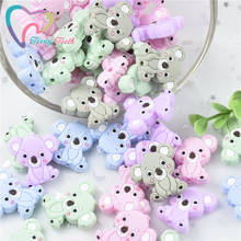 20 PCS Koala Pendant Silicone Beads For Necklaces Carton Animal Teething Toys BPA Free Chew Silicone Mini Koala Teething Beads 2024 - buy cheap