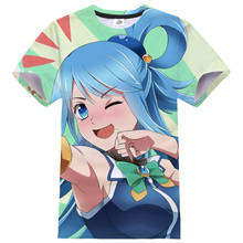 Camiseta com estampa 3d do anime konosuba, camiseta casual unissex com estampa kawaii, para homens e mulheres 2024 - compre barato