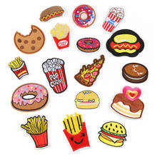 17pcs Burger fries pizza food Shop Series For Clothes Iron on Embroidered Patches For Hat Jeans Sticker Sew Patch Applique Badge 2024 - buy cheap