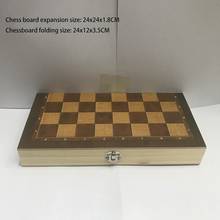 3 в 1 деревянная шахматная доска складная доска шахматная игра Международный шахматный набор для вечерние Семейные игры 2024 - купить недорого