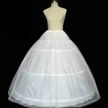 White Ball Gown Petticoat for Wedding Dress Fluffy 3 Hoop Skirt Underskirt Woman Crinoline Pettycoat 2024 - buy cheap