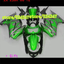 NEW ABS Full Fairings Kit Fit for Kawasaki Ninja 250 EX250 ZX250R 2008 2009 2010 2011 2012 08 09 10 11 12 13 14 Cool Green  gray 2024 - buy cheap