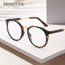 Круглые компьютерные очки ZENOTTIC в стиле ретро для мужчин и женщин с защитой от сисветильник, оптические очки, оправа для очков по рецепту при близорукости 2024 - купить недорого