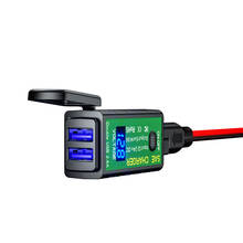 Manillar de motocicleta impermeable, cargador de TYPE-C USB Dual, toma de fuente de alimentación para Scooter con voltímetro QC3.0, cargador rápido 2024 - compra barato