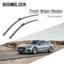 BOOMBLOCK 2pc coche escobillas de goma para parabrisas Kit de brazo para Audi A7 2015 2014 13 12 11 2010 2024 - compra barato