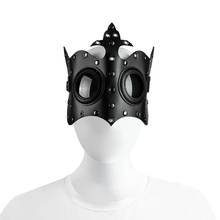 Máscara de cuero negro Unisex para adultos, maquillaje gótico Steampunk, mascarilla de Halloween, ropa de baile para fiesta en club nocturno, utilería de Anime para Cosplay 2024 - compra barato