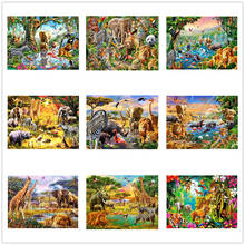 Dpsprue 5D Diy Full Square Round Stone Resin Diamond Painting Cross Stitch Animals 3D Embroidery Diamant Mosaic Gift 2024 - buy cheap