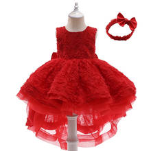 Vestido de princesa de encaje para bebés recién nacidos, traje de 1 a 5 años para cumpleaños y Navidad, novedad 2024 - compra barato