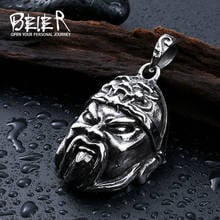 Beier Stainless Steel Punk Valkyrie Guan Yu Pendant Chain Necklace men Jewelry LLBP8-209P 2024 - buy cheap