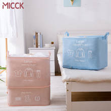 Micck bolsa de armazenamento dobrável com zíper, à prova de poeira e umidade, cesta para roupas, artigos diversos, roupa íntima, saco de brinquedos, acessórios de armazenamento 2024 - compre barato