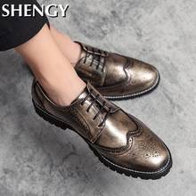 Meals Dress Shoes Luxury Leather Lace Up Flats Shoes Men Casual British Style Male Oxfords Fashion Brand Wedding Outdoor Zapatos 2024 - buy cheap