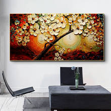 Pintura em tela moderna da vida da flor árvore, pintura de paisagem, pôster e impressão de arte de parede, imagem para decoração de casa sala de estar 2024 - compre barato