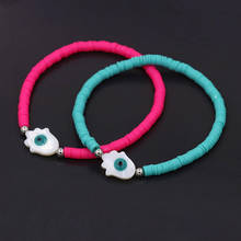 Bracelet for Women New Fashion Polymer Clay Natural Shell Hand Jewelry Elastic Bracelets Female Girls Gift 2024 - buy cheap