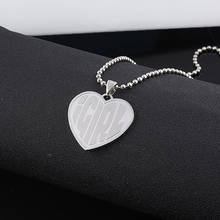 Gothic Punk IGIRL Heart Necklace Harajuku Heavy Polishing Stainless Steel Bead Chain Choker Necklaces Party Bijoux Femme 2024 - buy cheap