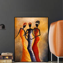 Vintage African Woman Portrait Oil Painting on Canvas Posters and Prints Scandinavian Canvas Art Wall Picture for Living Room 2024 - buy cheap