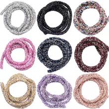 Multi cor 7mm strass macio tubo jóias cabo corda resina diamante corrente costurar em guarnições diy artesanato traje sapatos acessórios para o cabelo 2024 - compre barato