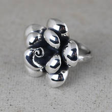 Anel de prata 925 peônia para mulheres fnj, joias femininas, 100% original, anéis de prata esterlina s925 2024 - compre barato