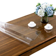 Mantel transparente de PVC impermeable, cubierta de mesa rectangular de vidrio suave, a prueba de aceite, Decoración de cocina 2024 - compra barato