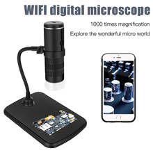 Microscópio digital sem fio com entrada usb, iluminação led, microscópio atualizado, 50x, a 1000x, 1080p, fhd, 2.0 mp, com suporte 2024 - compre barato