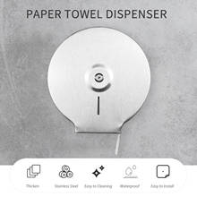 Wall Mounted Tissue Dispenser Bathroom Kitchen Paper Towel Dispenser Drilling Brushed Stainless Steel  Round Paper Dispenser 2024 - buy cheap