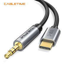 CABLETIME USB C to 3.5mm AUX Headphones Type C Car AUX Audio Cable For Huawei Mate 20 P30 Oneplus 7 pro Xiaomi Mi 6 8 9 SE N218 2024 - buy cheap