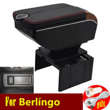 For Berlingo armrest box Double doors open 7USB Centre Console Storage Box Arm Rest 2024 - buy cheap