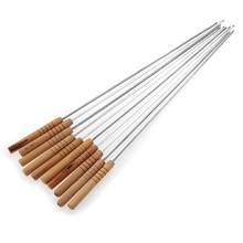 10/12 Pcs Outdoor Picnic BBQ Barbecue Skewers Roast Stick Stainless Steel Needle BBQ Tools 2024 - buy cheap