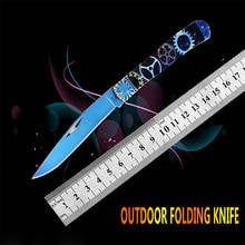 Outdoor Survival Lock-Free Pocket Knife Camping Self-Defense High Hardness Portable Pocket Knife Household Fruit Gift Knife EDC 2024 - buy cheap