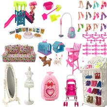 Nk 1x suporte de sapatos para bonecas, acessórios para bonecas, mix de moda, sacola de móveis, casa de bonecas, sofá para boneca barbie, brinquedo de boneca bolsa jj 2024 - compre barato