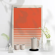 Minimalist Bauhaus Abstract Art Poster, Geometric Gradient Orange Patterning Poster, Nordic Rectangular Home Kid Room Wall Decor 2024 - buy cheap