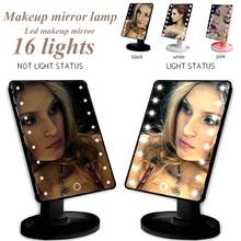 Настольная зеркальная лампа, косметические подарки, зеркала, 16 светодиодный, светящийся, светодиодный, для макияжа, зеркала, дизайн интерьера, домашний декор, USB Освещение 2024 - купить недорого