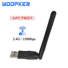 Adaptador receptor Wifi MT7601 para DVB T/T2/S2 TV Box PC 150Mbps 2,4G 2dBi USB receptor inalámbrico 802.11n/g/b antena LAN 2024 - compra barato