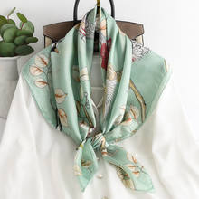 KOI LEAPING-bufanda pequeña y suave con estampado de flores, chal decorativo para la cabeza, gran oferta de regalo 2024 - compra barato