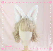 Lolita Kemonomimi Handmade Simulation Animal Rabbit Ears KC Hairpin Cosplay Headwear Plush Beast Ear Hair Clip Cat Tail Props 2024 - buy cheap