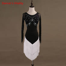 Women Latin Dance Dress Luxury Diamond Tassel Adult Female Dancing Performance Costumes Ladies Dance Stage Practice Clothes 2024 - buy cheap