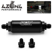 LZONE - ID=44mm BLACK PQY New Fuel filter with 2pcs AN6 and 2pcs AN8 adaptor fittings with 60micron steel element JR5565 2024 - buy cheap