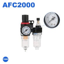 Lubricador combinado regulador de filtro de aire AFC2000 G1/4 ", tratamiento de dos uniones FRL, AFC-2000 de separación de agua y aceite, 1 unidad 2024 - compra barato