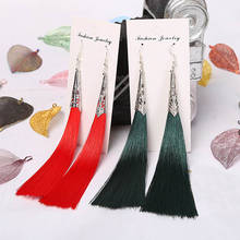 YGLCJ 2020New Hot Bohemian Ladies Long Tassel Earrings European Exaggerated Boho Retro Pendant Earrings Ladies Jewelry 2024 - buy cheap