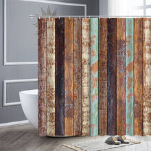 Retro Old Wooden Board Shower Curtains Waterproof Cloth Bathroom Decor Rust Wood Grain Pattern Bathtub Screen Hooks Bath Curtain 2024 - buy cheap