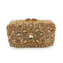 Fashion Big White Rhinestone Party Clutch Purse Luxury Gold Crystal Clutches Bags Ladies Chain Wedding Party Purses And Handbags 2024 - buy cheap