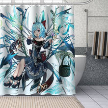 New Custom Anime Game Cirno (Touhou) Curtains Polyester Bathroom Waterproof Shower Curtain With Plastic Hooks More Size 2024 - buy cheap