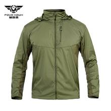 Terno camuflado tático elástico para homens, trajes de pele camuflados para áreas externas, escalada, caça, cambot, militar, corta-vento, softshell respirável 2024 - compre barato