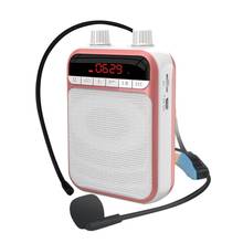 Altavoz megáfono portátil inalámbrico, amplificador de Audio y voz con reproductor Mp3, Radio FM, para profesores, entrenador de Yoga, nuevo 2024 - compra barato