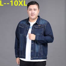 10XL 8XL 6XL 5X Spring Autumn Denim Jacket Men's Lapel Embroidery Casual Mens Jeans Jackets Multi-pocket Male Cowboy Coats Solid 2024 - buy cheap