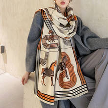 Thick Warm Winter Scarf Women Cashmere Pashmina Shawl Lady Wraps Luxury Brand Print Female Blanket Stoles 2022 New 2024 - buy cheap
