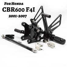 CNC Aluminum Motorcycle Rear Set Foot Pegs Rearset For Honda CBR600 F4i F2 F3 F4 2001-2007 GP Shifter Footpegs Pedals Footrest 2024 - buy cheap