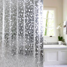 3D водонепроницаемая ПВХ занавеска для душа, шторы с крючками для ванной, занавеска с крючками, прозрачная белая занавеска для ванной комнаты, роскошная занавеска для ванны s D35 2024 - купить недорого