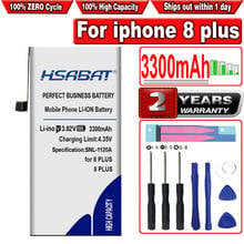 HSABAT 3300mAh i8 Plus Battery For iPhone 8 Plus Smart Phone Batteries +Quick Arrive +Free Tools 2024 - buy cheap