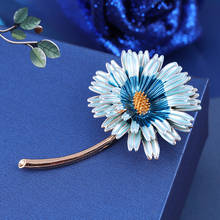 Enamel metal plant flower daisy brooch flower brooch elegant lady jewelry jewelry gift 2 colors 2024 - buy cheap