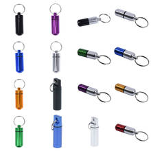 1pc Waterproof Metal Pill Box Medicine Case Container Bottle Holder Keychain Carabiner Outdoor Pill Case Multicolor 2024 - buy cheap